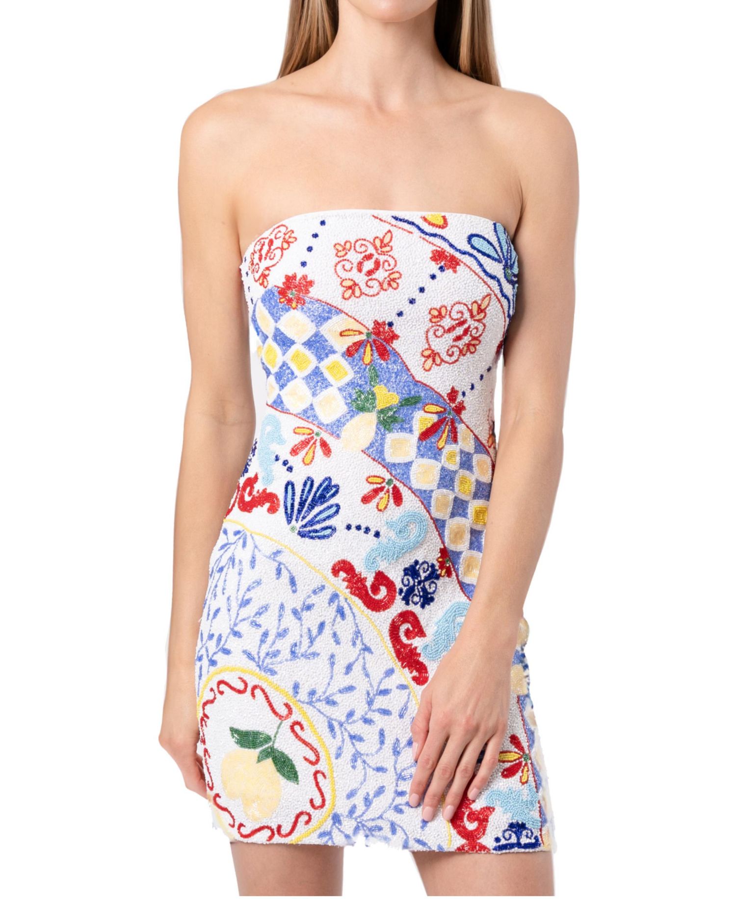 Women's Senorita Hand Beaded Embellished Mini Dress