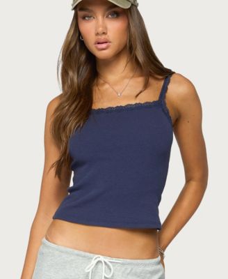 Women's Luschia Lace Trim Scoop Neck Tank Top