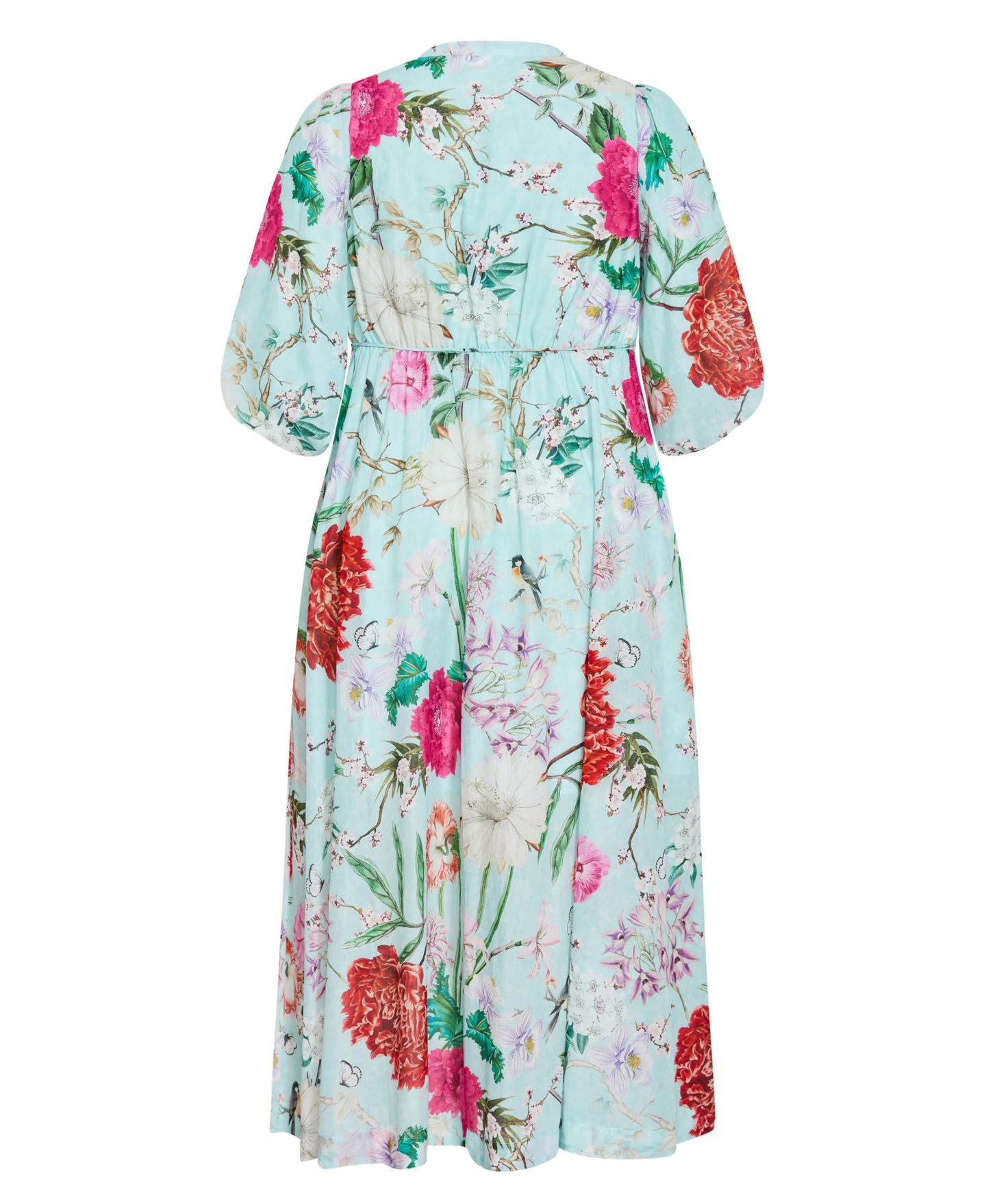 Женское платье CITY CHIC Plus Size Flora Floral-Print V-Neck Balloon-Sleeve Maxi, цвет: Мятный — фото 5