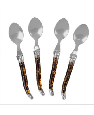 Laguiole Tortoise Shell Coffee Spoons, Set of 4