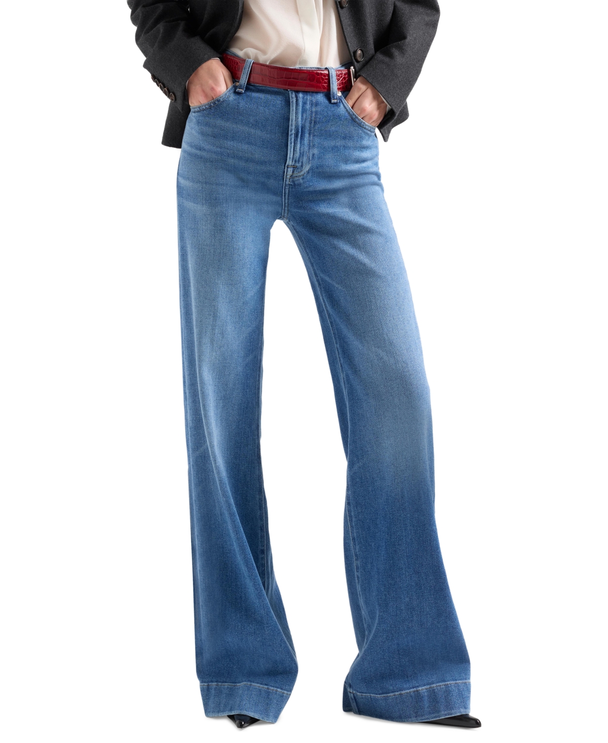 7 For All Mankind Women's Modern Dojo High-Rise Flare Jeans