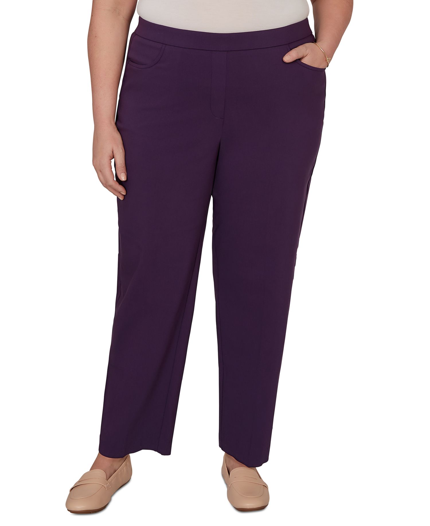 Plus Size Colored Allure Stretch Pants