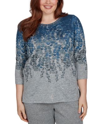 Women's Falling Leaves Pocket Knit Top