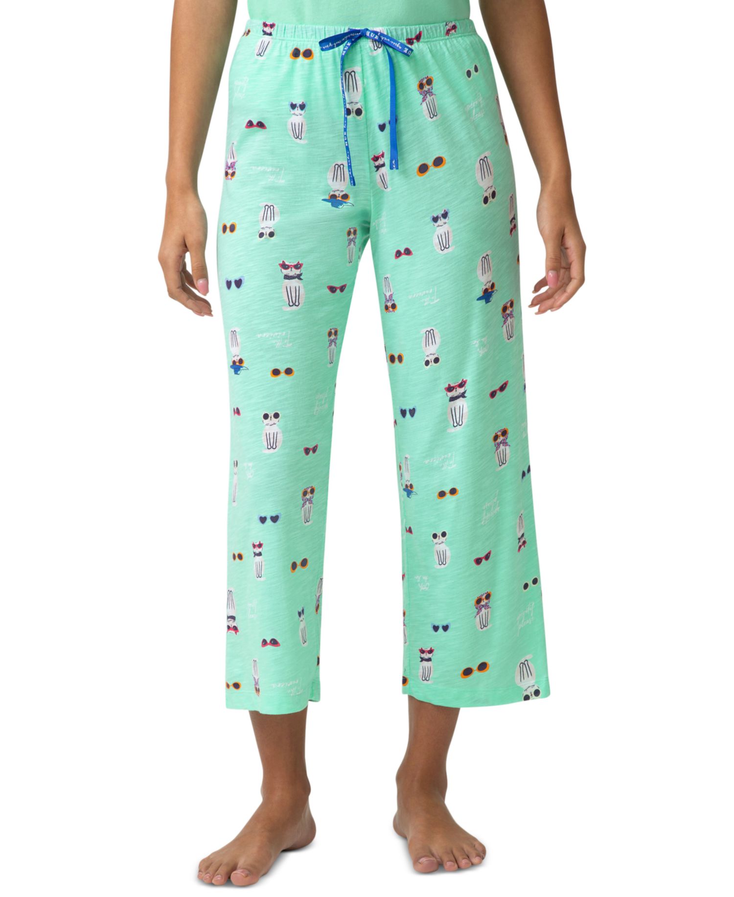 Women's Printed Capri Mid-Rise Pants