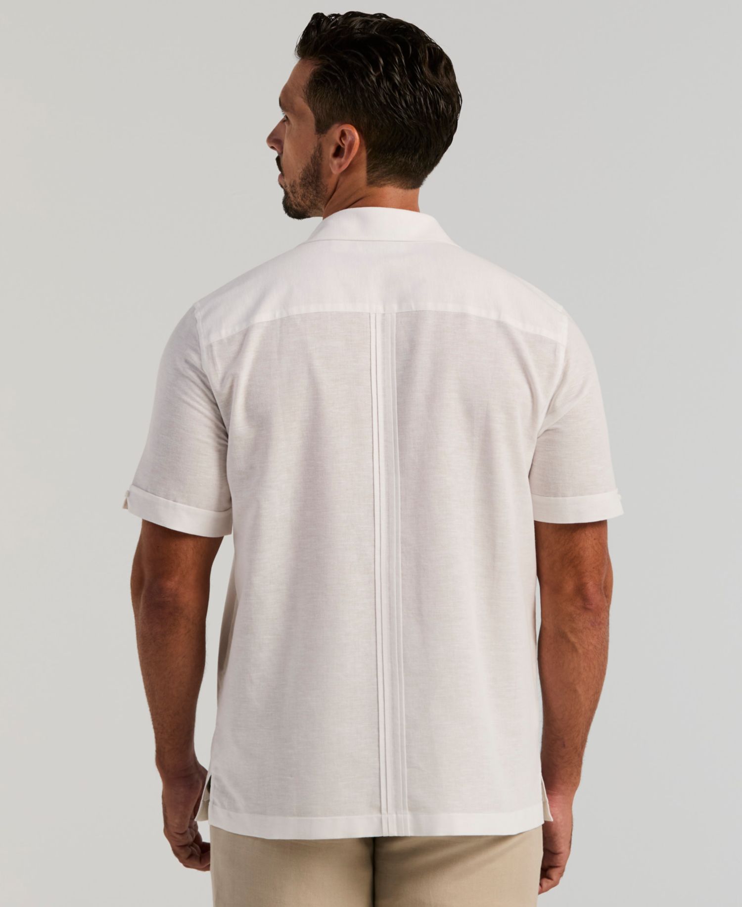 Men's Linen Blend Four-Pocket Shirt