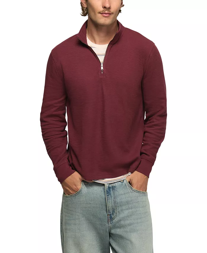 Men's Mockneck Quarter-Zip Textured Sweater - thumbnail 9