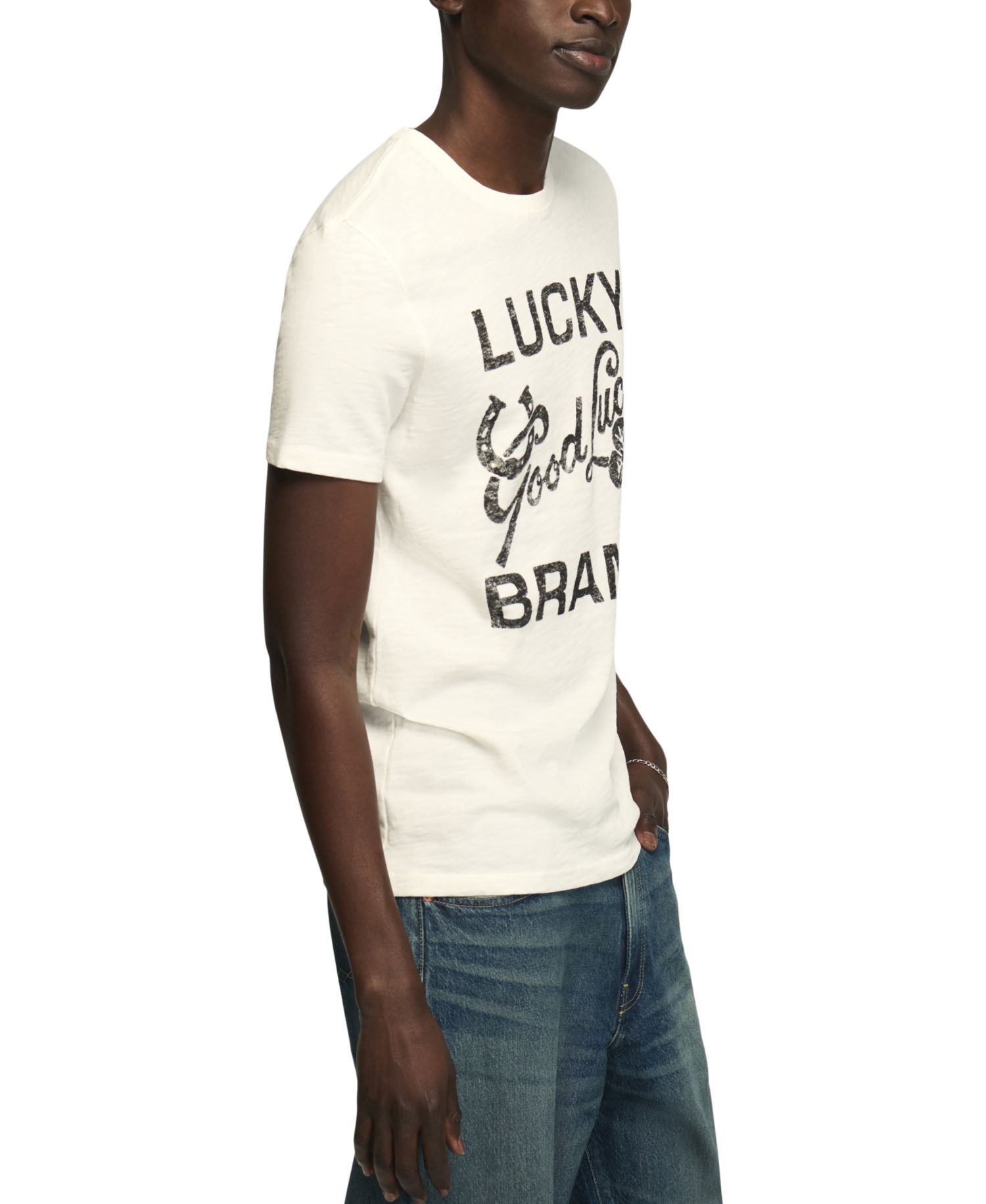 Men's Good Luck Graphic Regular-Fit T-Shirt