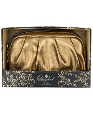 Frankie Boxed Leather Clutch Wristlet