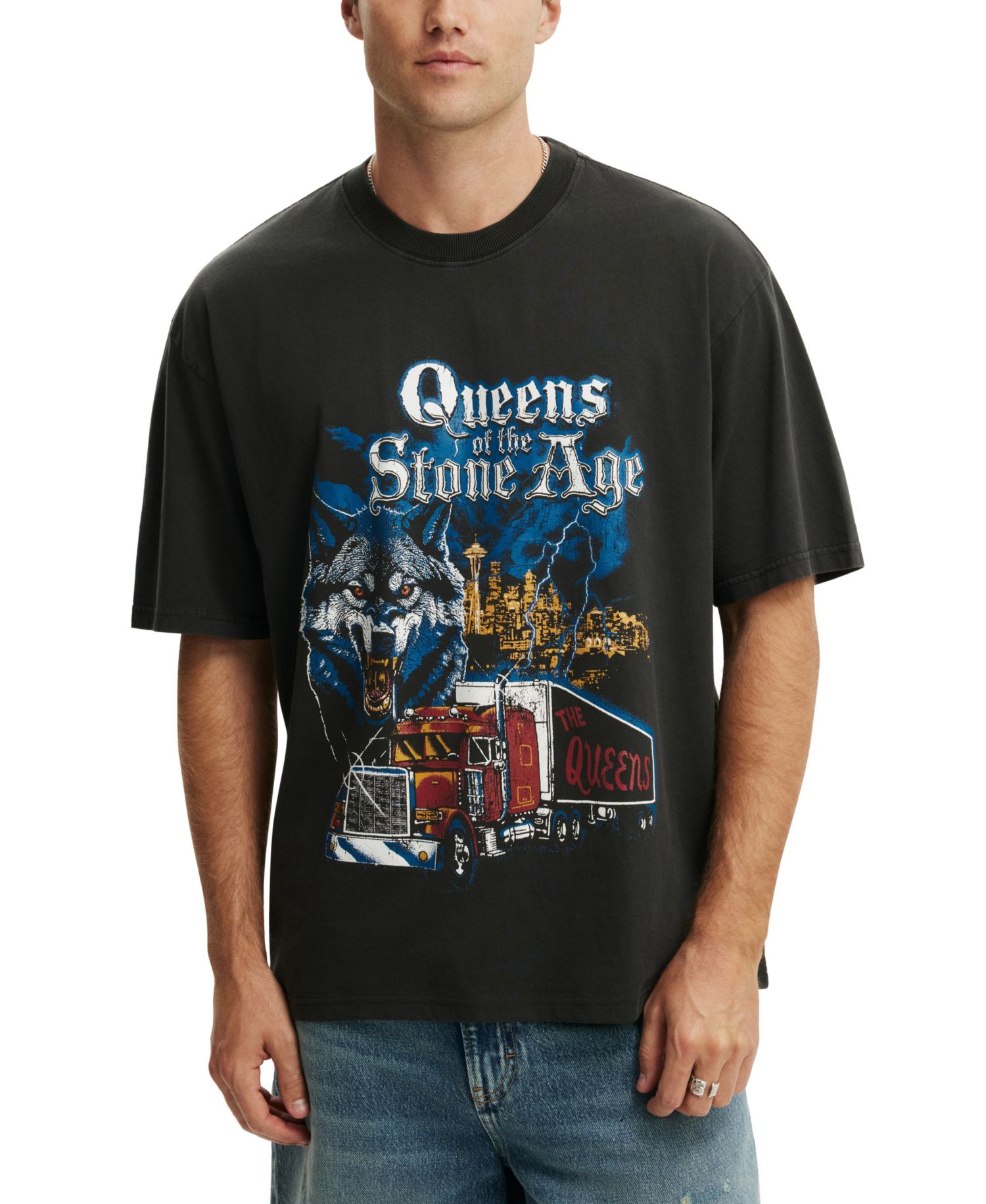 Men's Everyday Fit Music Graphic Modern-Fit T-Shirt