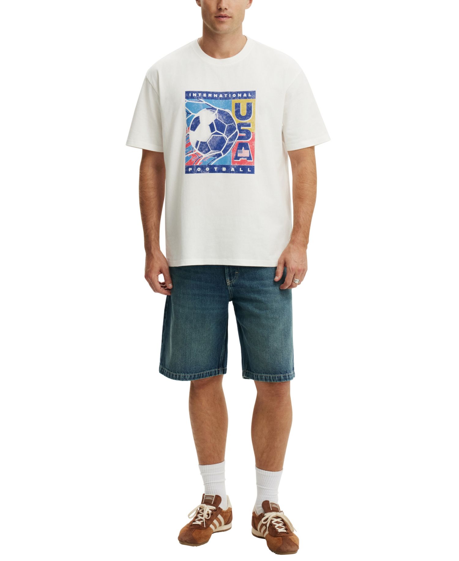 Men's Everyday Relaxed-Fit Crew Neck Graphic T-Shirt