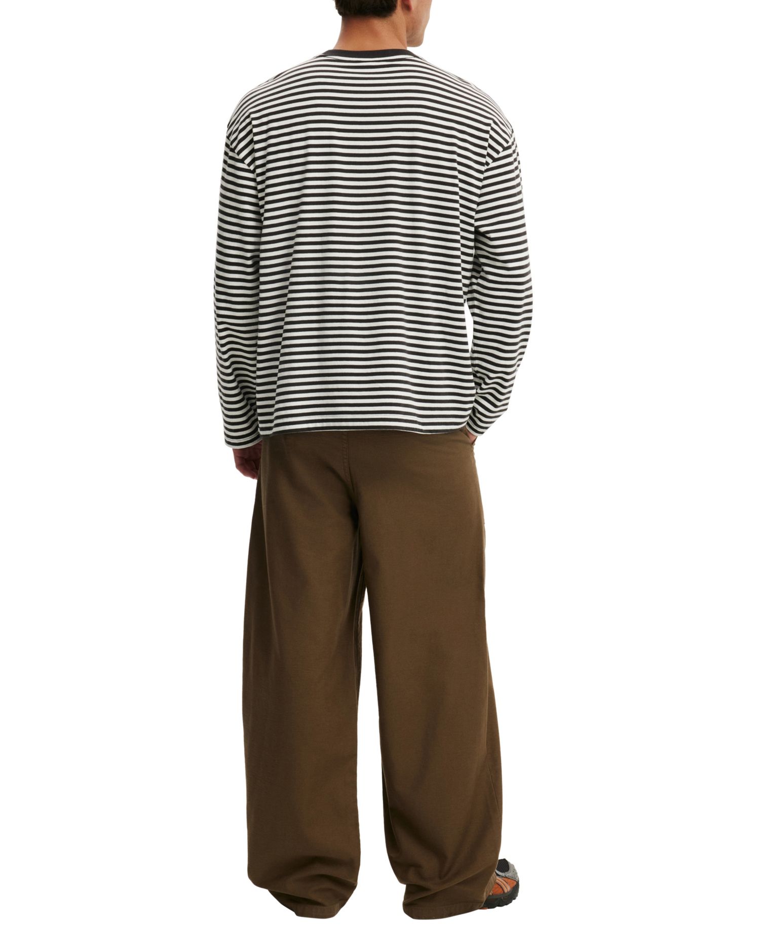 Men's Super Baggy Utility Elastic-Waist Wide-Leg Casual Pants