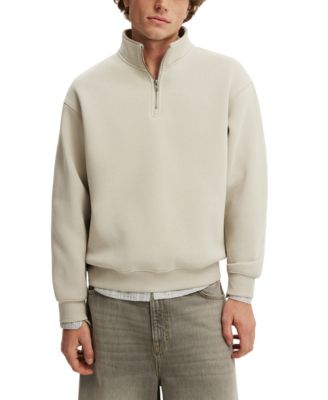 Men's 14 Zip Fleece Mock Neck Pullover