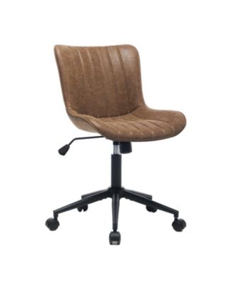Swivel Office Desk Chair with Wheels,  Adjustable Height Task Chair with Lumbar Rocking Support for Home Office Vanity Bedroom