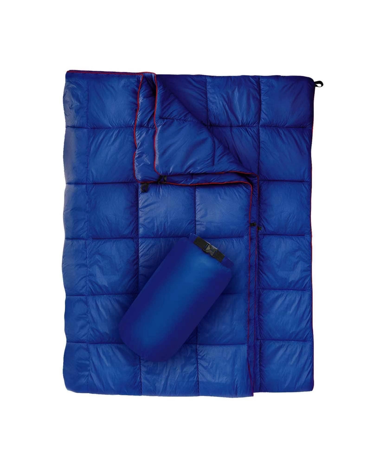 Sportneer Waterproof Puffy Camping Blanket Lightweight Packable Outdoor Travel Blanket - Navy