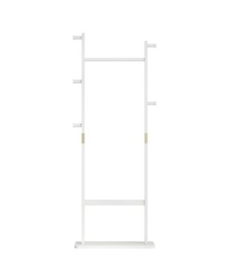 Solid Wood Coat Rack 71-Inch Freestanding Hanger for Bedroom Entryway or Living Room