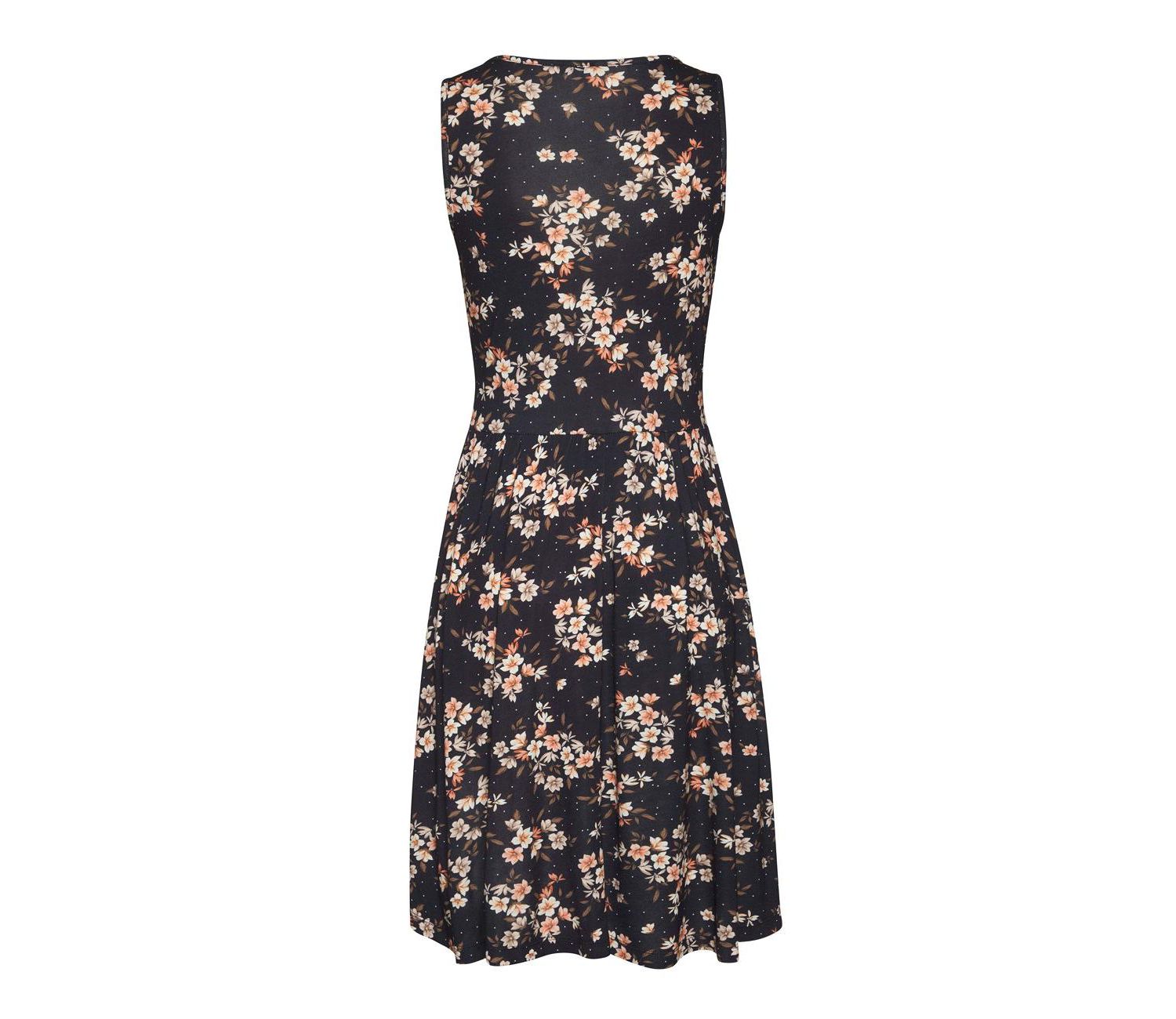 Women's Floral-Print A-Line Scoop Neck Dress