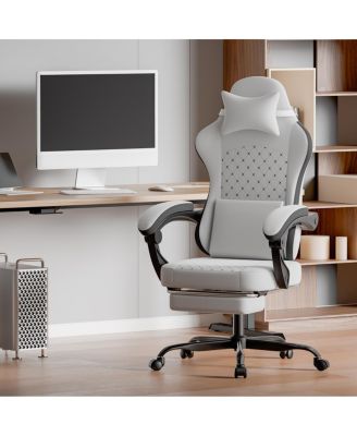 Ergonomic Gaming Chair with Footrest, Massage, and Lumbar Support