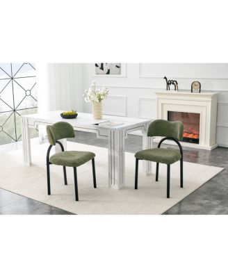 Breathable Fabric Dining Chairs, Set of 2