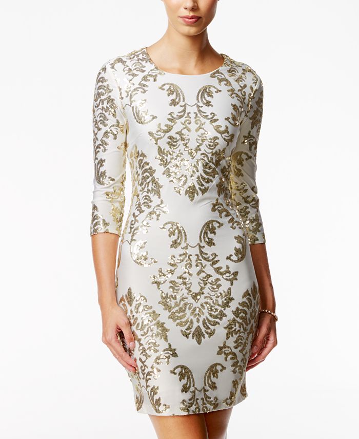 B darlin white and gold dress hotsell