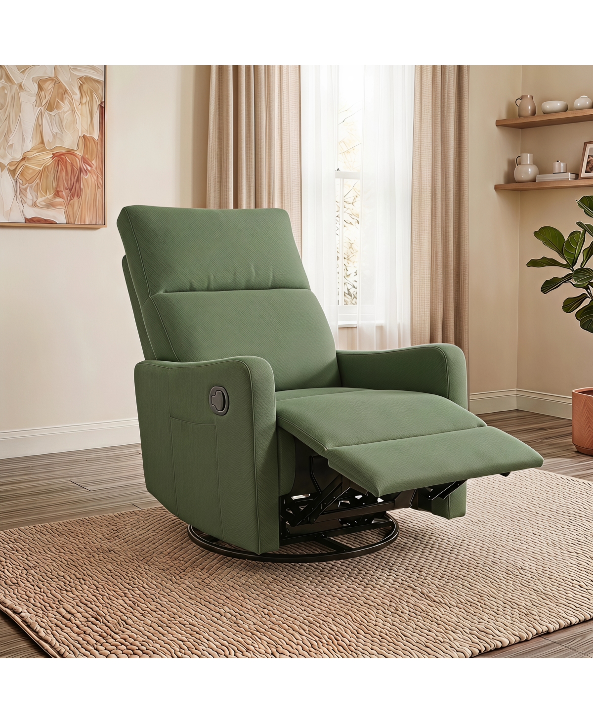 Streamdale Furniture Manual Swivel Rocker Recliner Chair