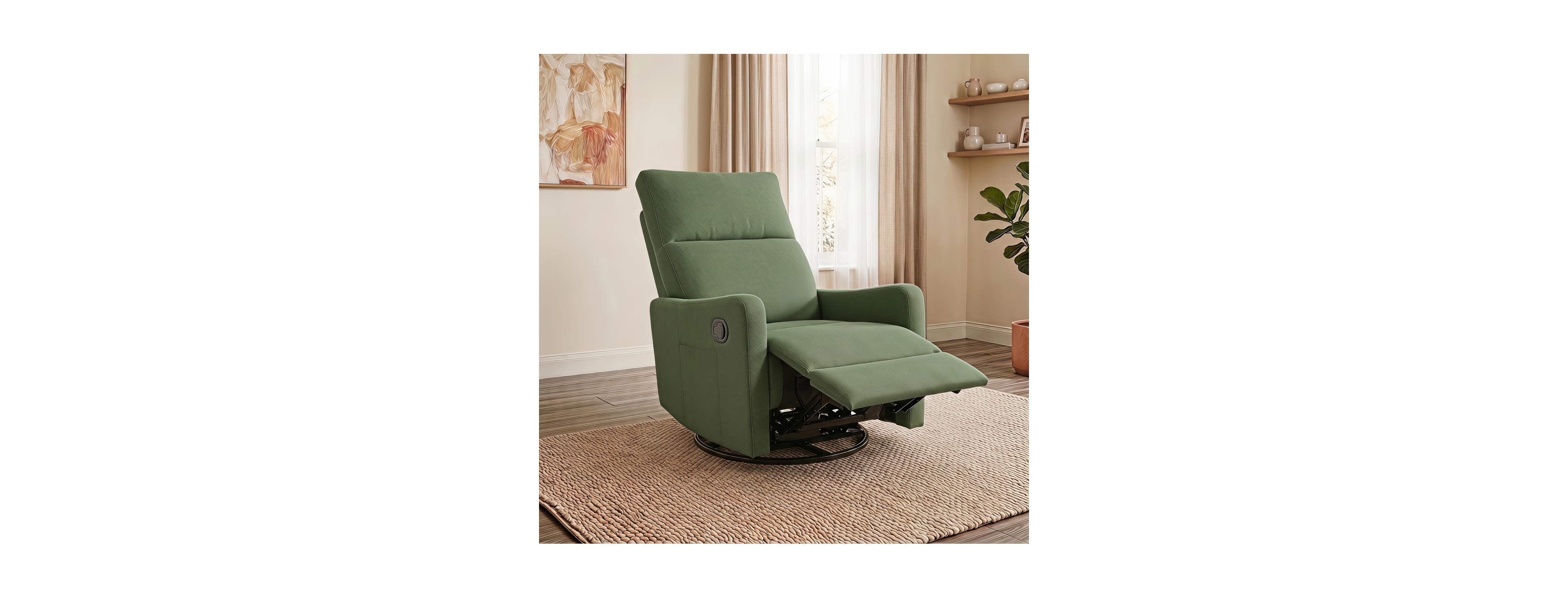 Streamdale Furniture Manual Swivel Rocker Recliner Chair