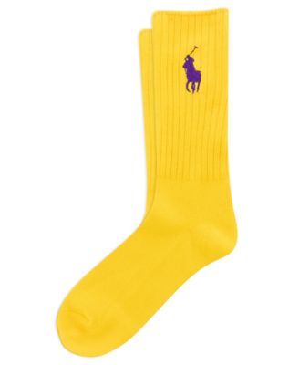 Men's Embroidered Big Pony Crew Socks