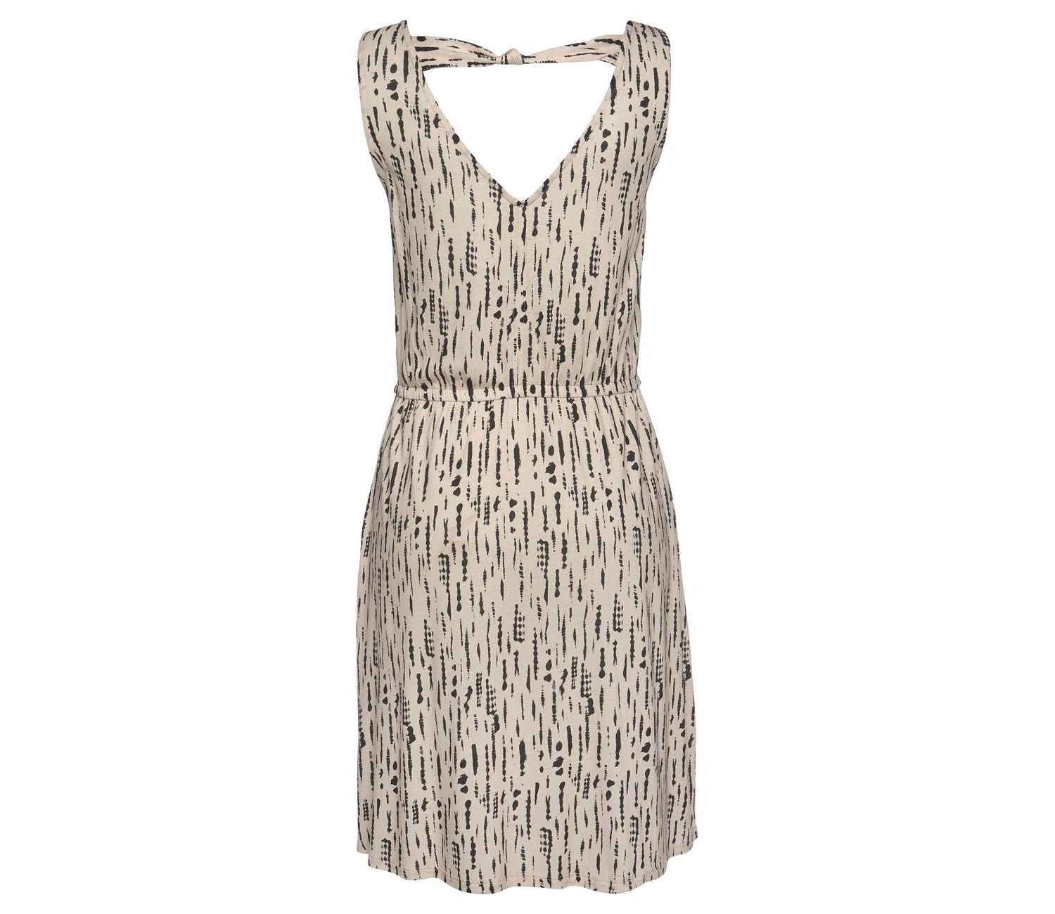 Women's Open-Back Printed V-Neck Dress