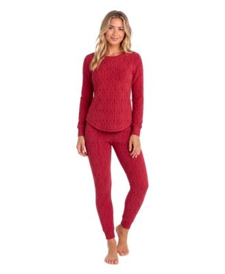 Women's Superspan Cable-Knit Long-Sleeve Pajama Set