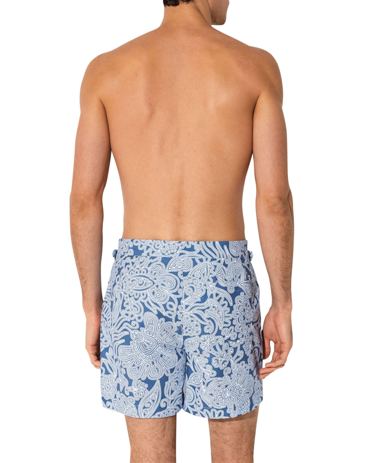Men's Fallow Paisley-Print Side-Adjuster Swim Shorts, 5" Inseam