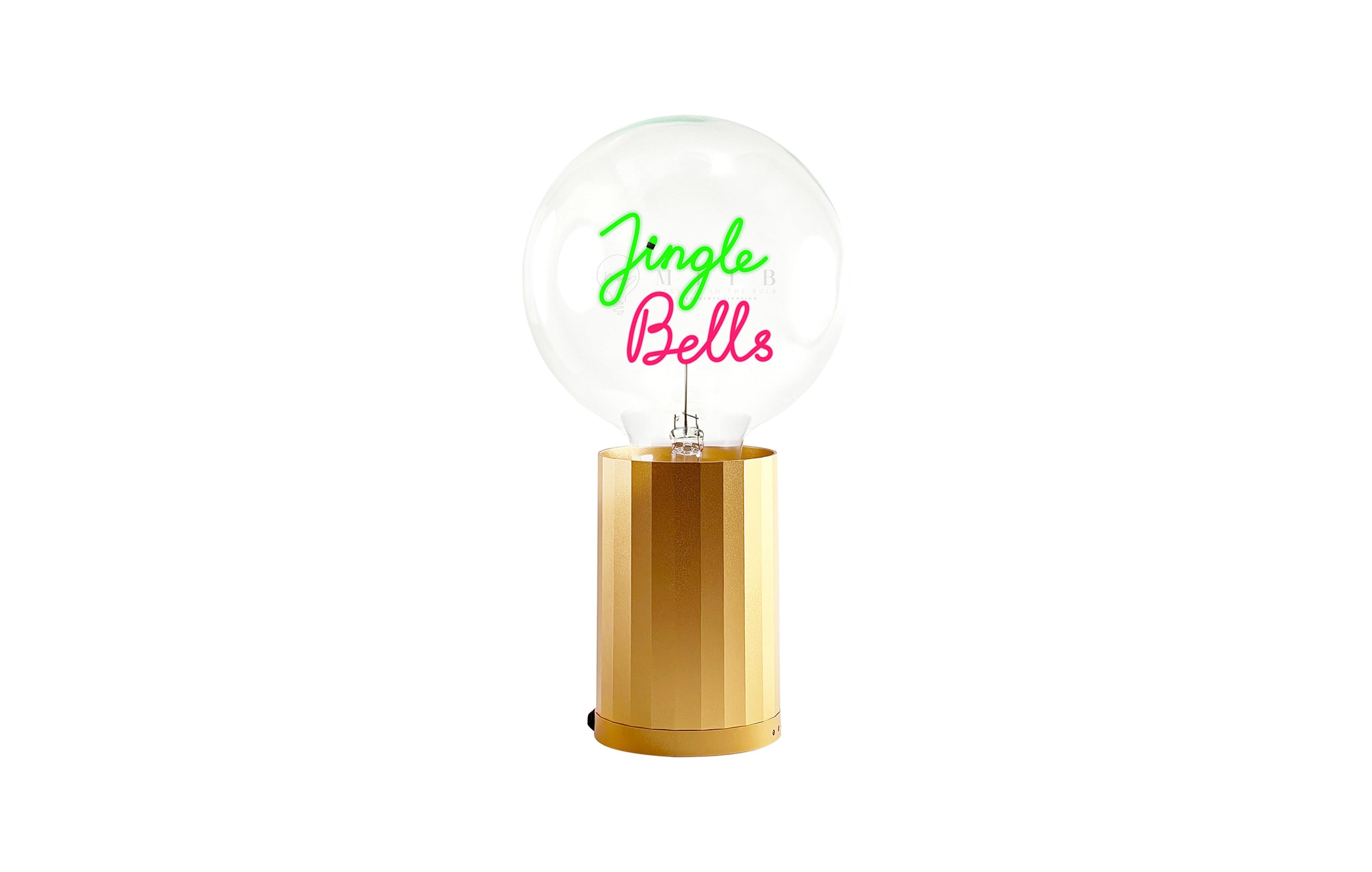 Mitb Bulb Jingle Bells With Base Table Lamp Portable