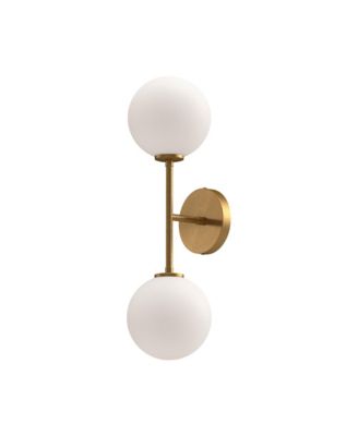 Cassia 20-in Aged Clear Glass 2 Lights Damp-Rated Wall Vanity Light