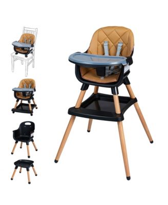 9-in-1 Convertible High Chair with Harness and Waterproof Cushion