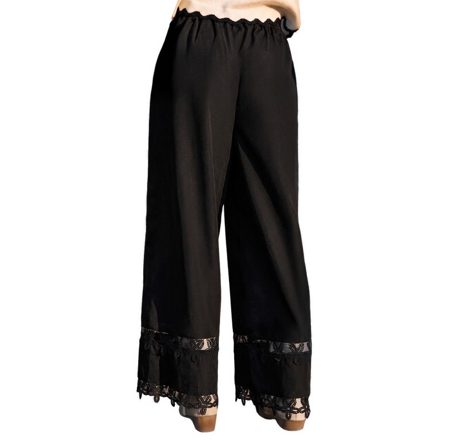 Women's Beach House Wide-Leg Pull-On Crochet Pants