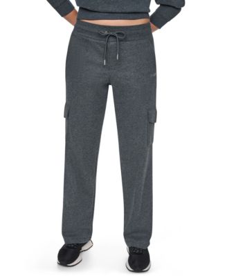 Women's Metallic Bubble Logo Mid-Rise Tapered Leg Cargo Pants