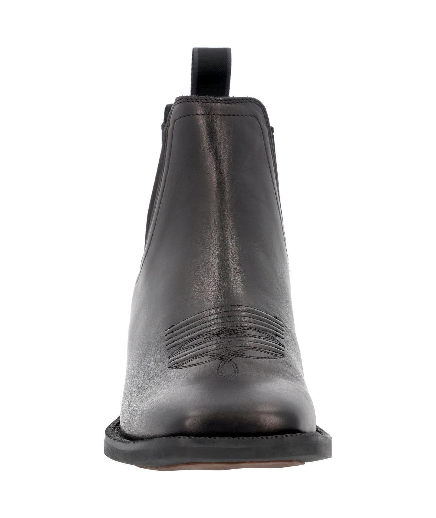 Мужские ботинки Durango Shyloh Full-Grain Leather Square Toe Chelsea, цвет: Полированный чёрный оникс — фото 3