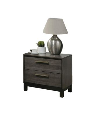 Ioana Antique Grey Finish Wood 2 Drawers Night Stands