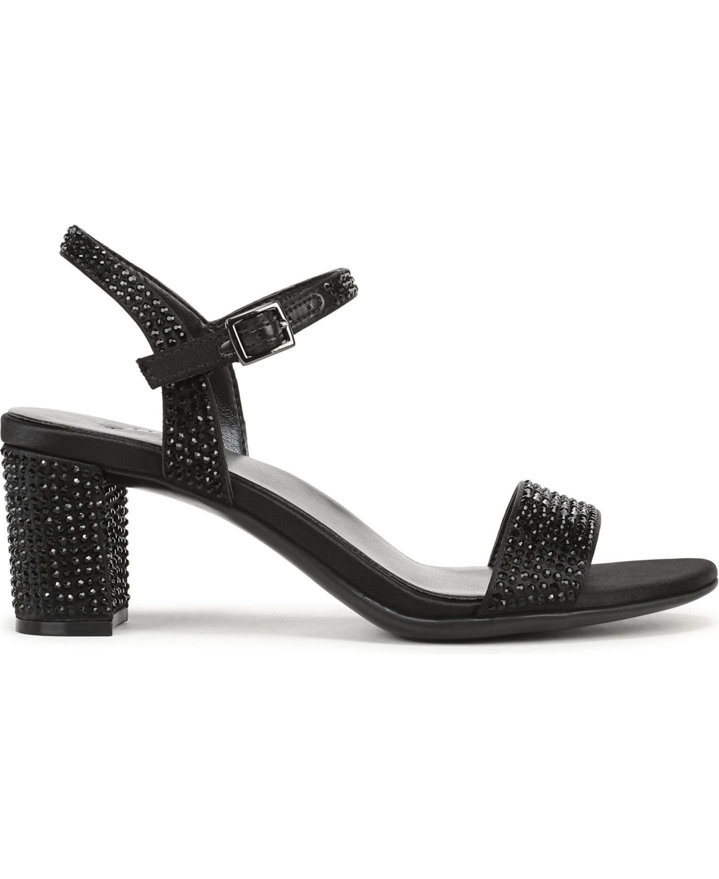 Женские сандалии Naturalizer Bristol Block Heel Ankle Strap, цвет: Чёрный — фото 2