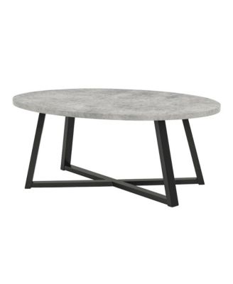 Modern Harmony Wood Oval Coffee Table