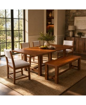  6-Piece Extendable Dining Set with Bench