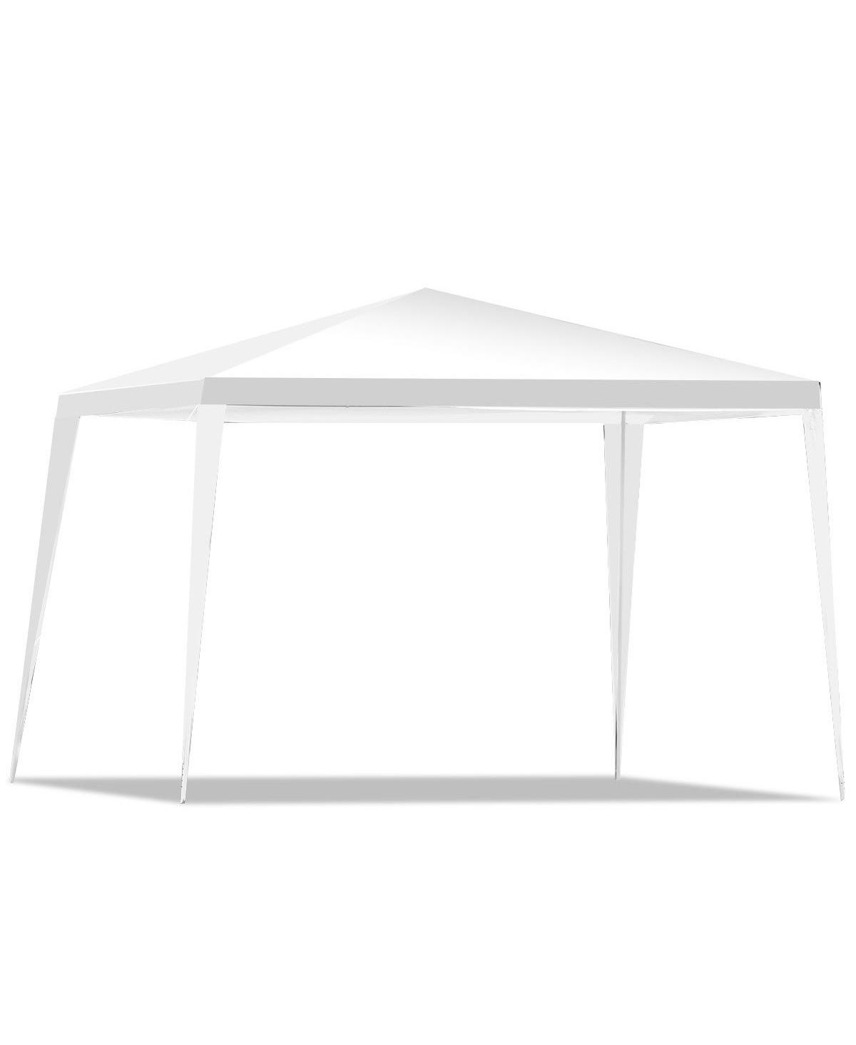 Mecale 10 x 10 ft Outdoor Party Canopy Tent with Ropes and Stakes - White