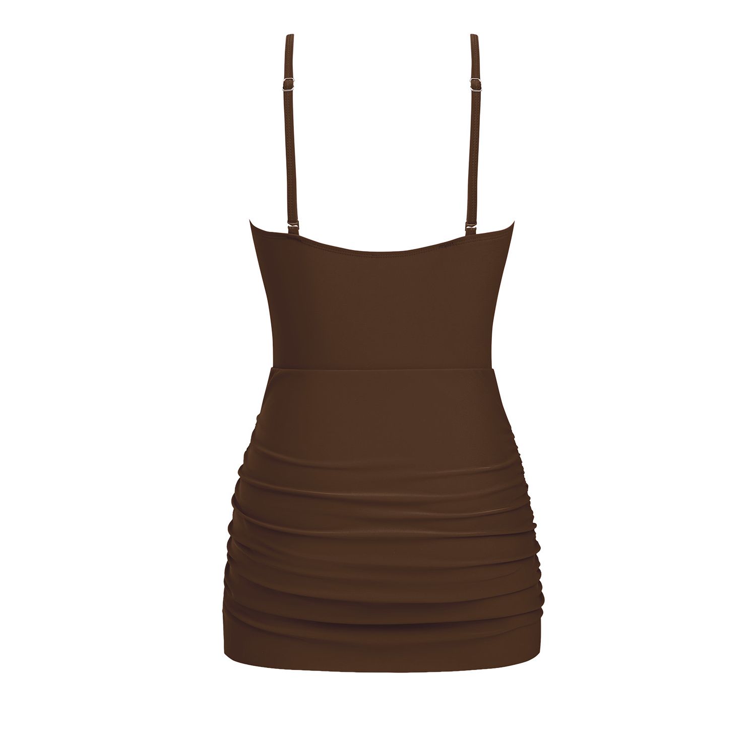 Women's Mock Neck Sporty Crisscross Straps One Piece Swim Dress