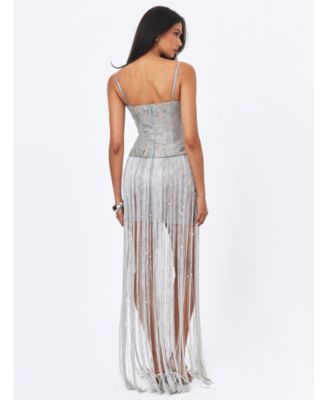 macy's silver formal dress Women's Embellished & Sequin Dresses acetate lining