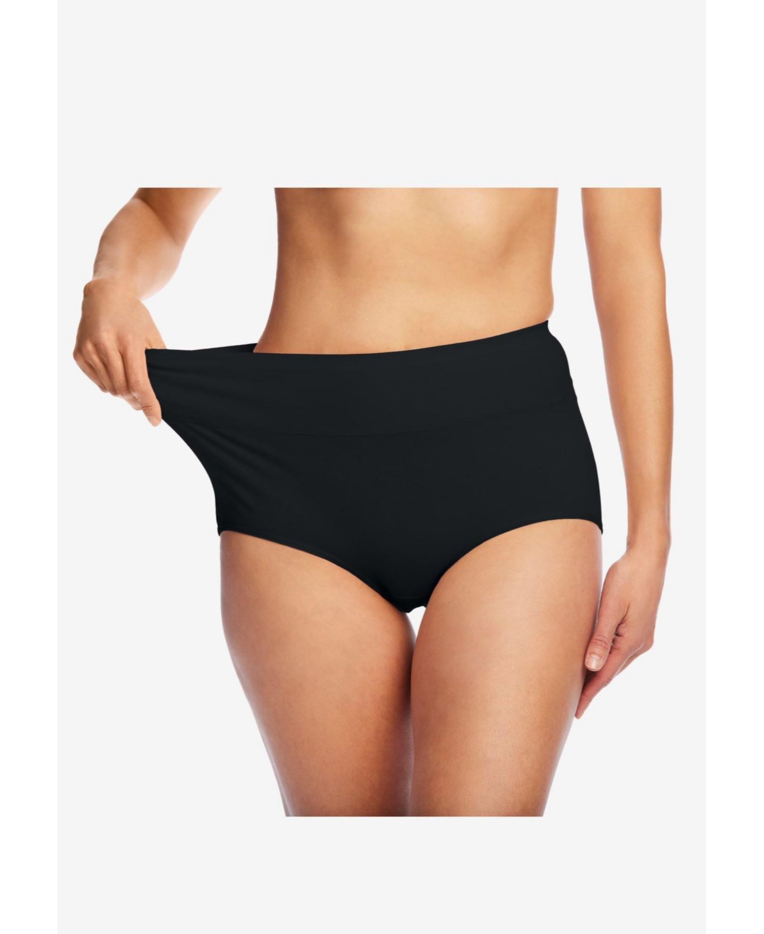 Women's Cotton Spandex Comfort Waist Brief 2-Pack