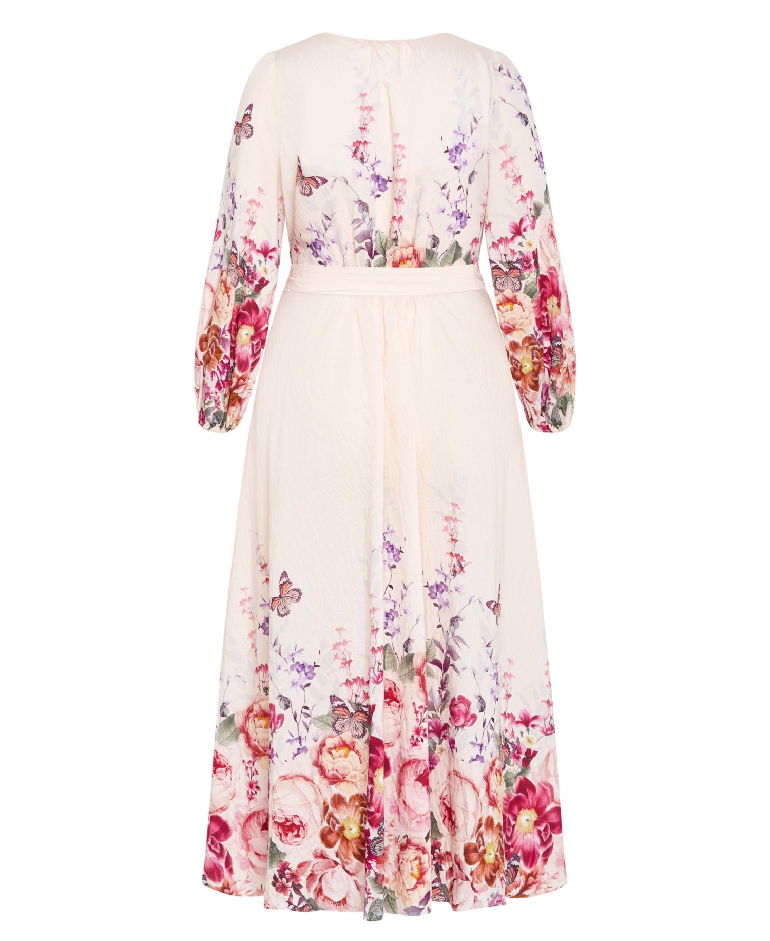 Women's Plus Size Anastasia Garden Print Wrap Maxi Dress