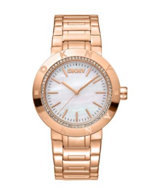 Women's Evening Quartz Rose-Gold-Tone Stainless Steel Bracelet Watch, Water-Resistant, 36 mm
