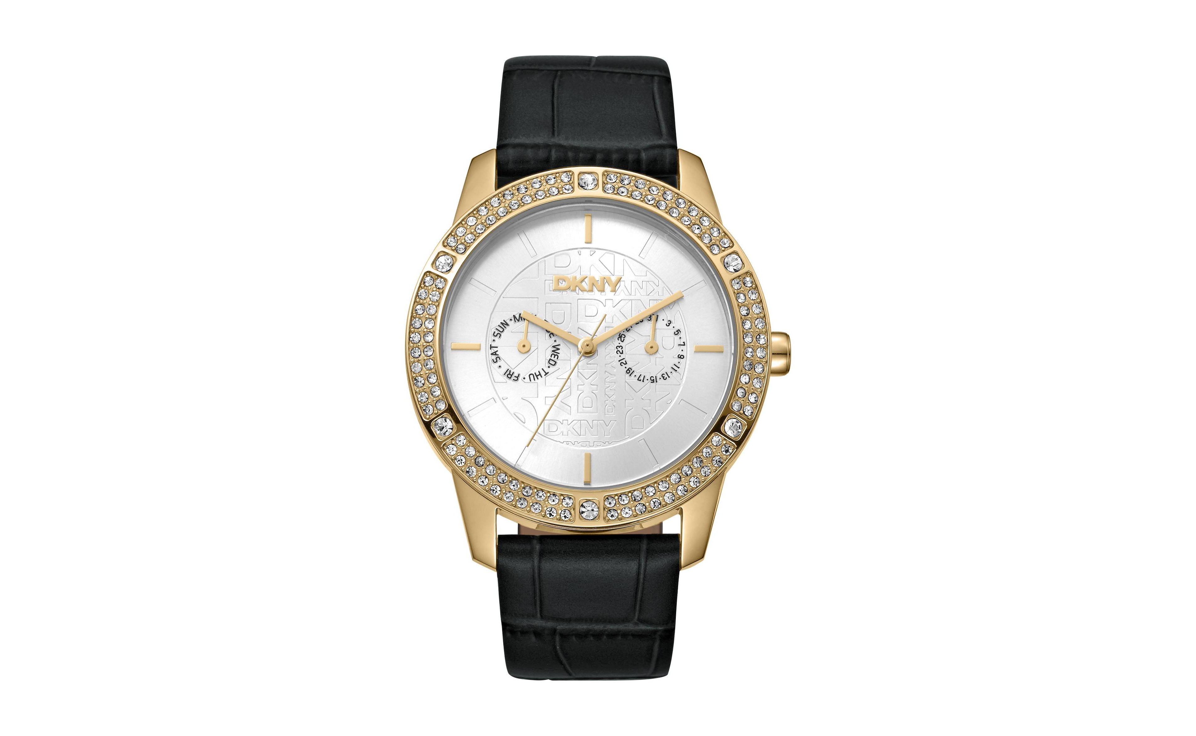 Dkny Women's Evening Quartz Leather Strap Watch, 40mm