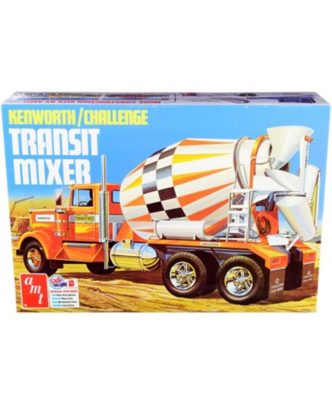 Детские игрушки AMT 1/25 Scale Kenworth/Challenge Transit Cement Mixer Truck Rotating Mixer Drum Model Kit