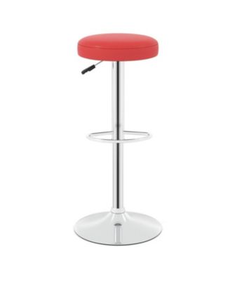 Backless Swivel Bar Stools Set of 2 with Adjustable 25.5 to 33.5 Inch Height