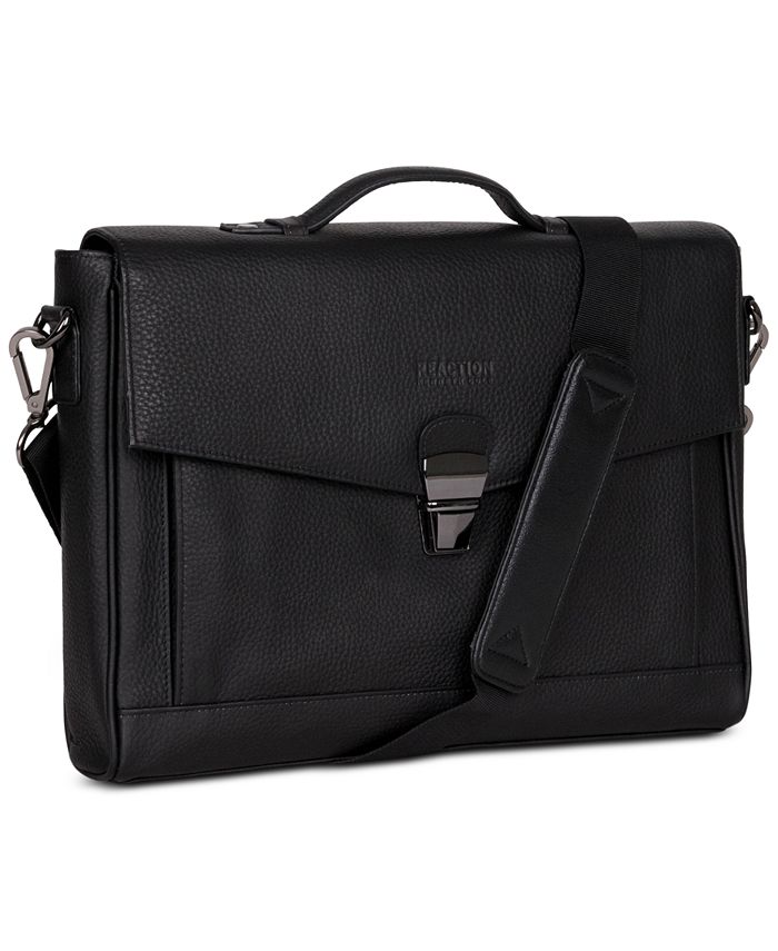 Kenneth Cole Reaction Kenneth Cole Leather Laptop Briefcase - Macy's