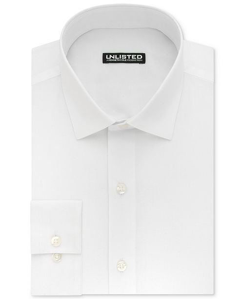 Kenneth Cole Unlisted Men S Slim Fit Solid Dress Shirt Reviews